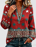 Damen-Top mit Blumenmuster