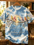 Women's Retro I Will Sing Of The Goodness Of God  Faith Print T-shirt