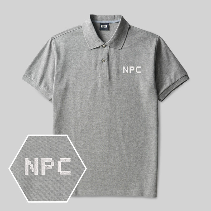 NPC Geek Embroidered Polo Shirt