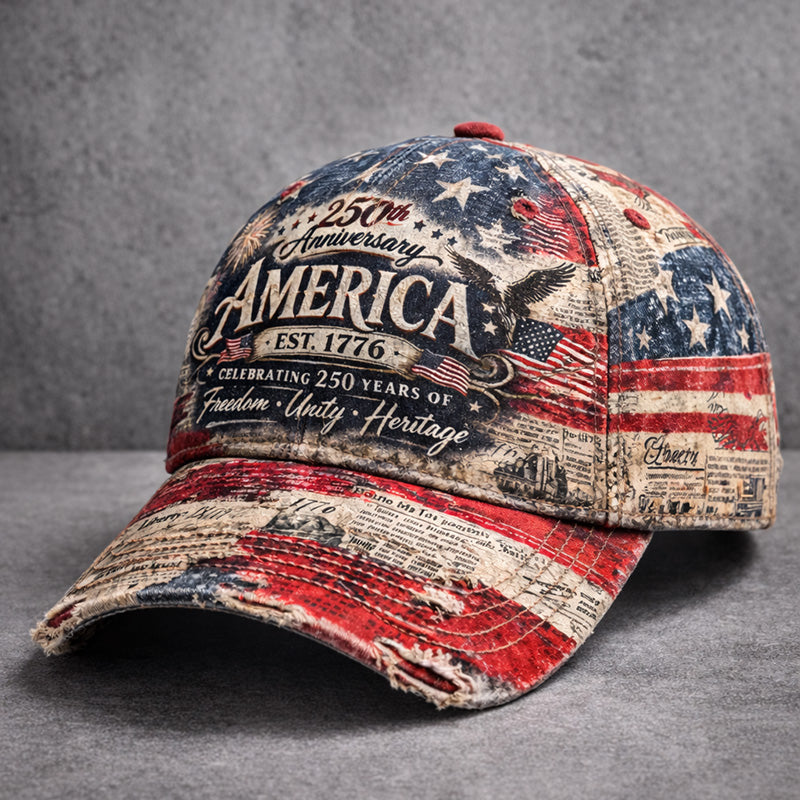 US 250th Anniversary Print Casual Cap