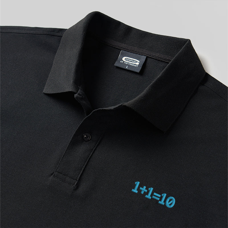 Polo brodé Génie binaire Geek