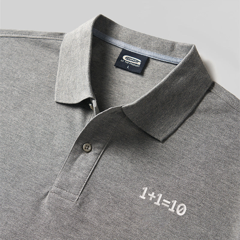 Polo brodé Génie binaire Geek