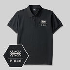 Magnetic Spider Geek Embroidered Polo Shirt