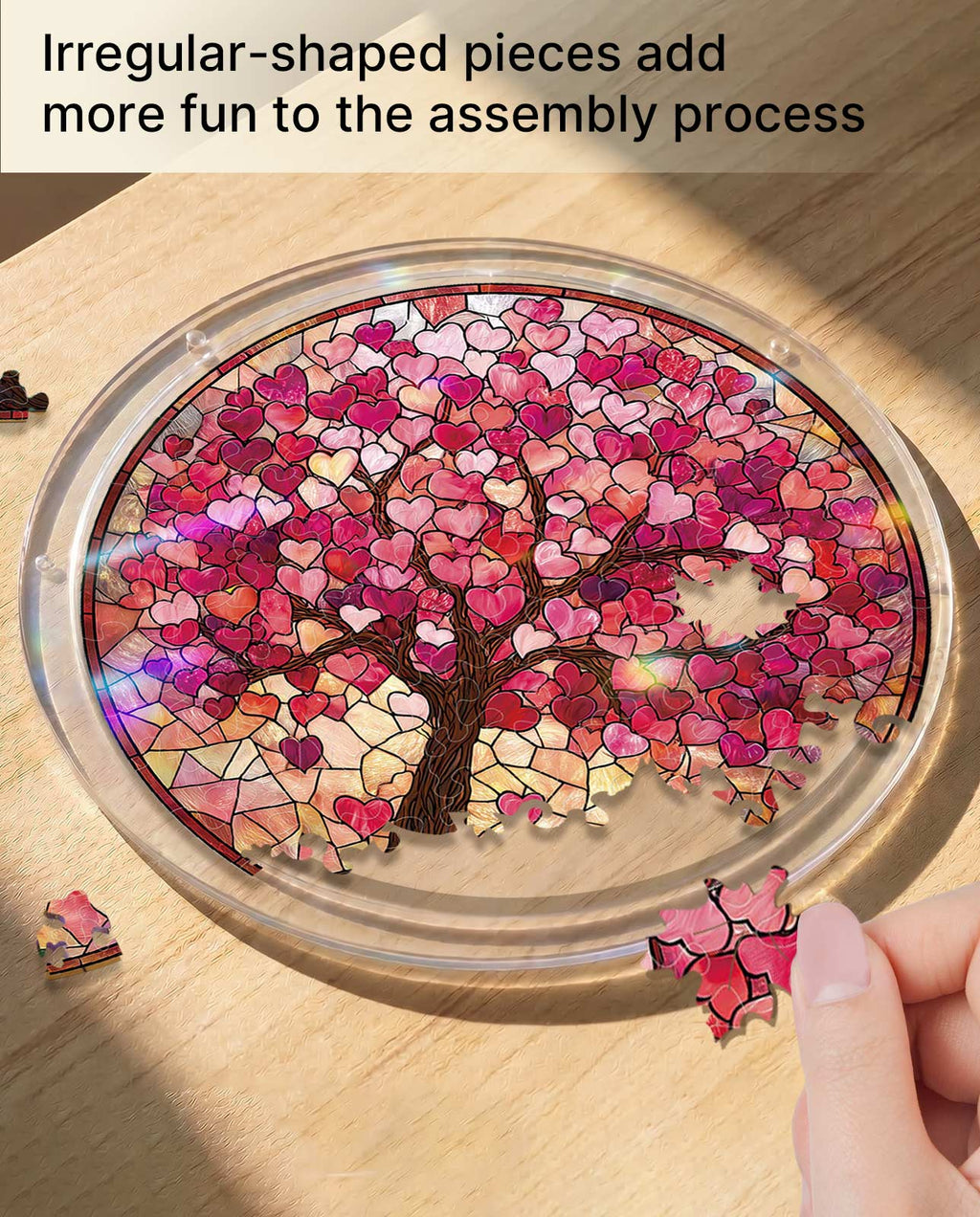 Acryl-Puzzle-Sonnenfänger – Zweige der Liebe