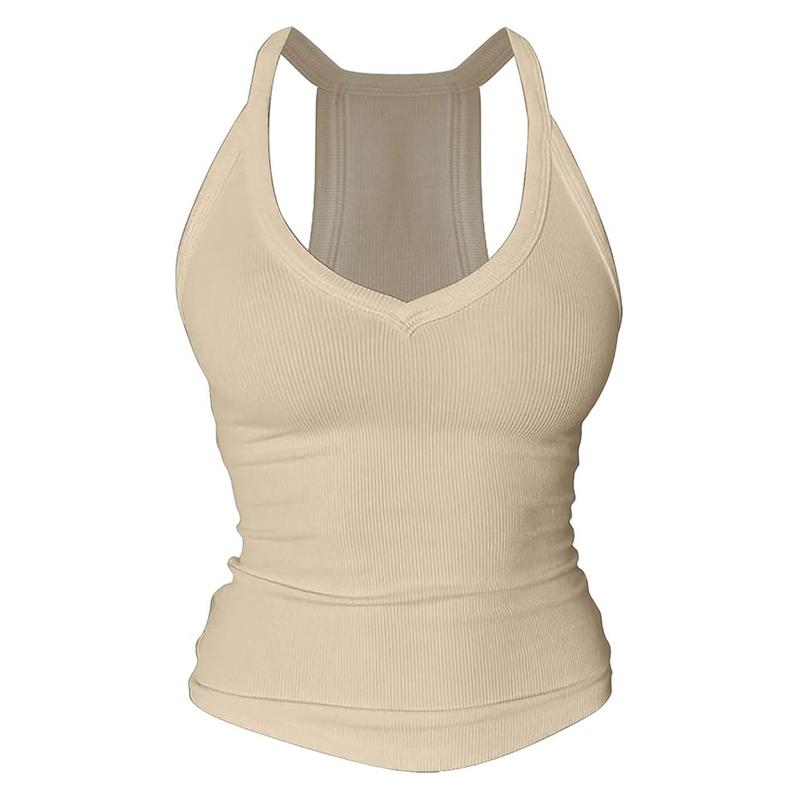 Débardeur dos nageur à col en V avec soutien-gorge intégré