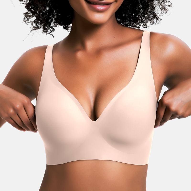 Nahtloser, kabelloser Push-up-BH für Damen