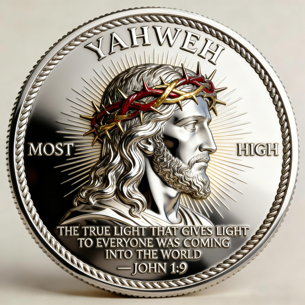 🏆Flash Sale 60% RABATT - 🙏„Jahwe – Das lebende Licht“ Gedenkmünze des Glaubens