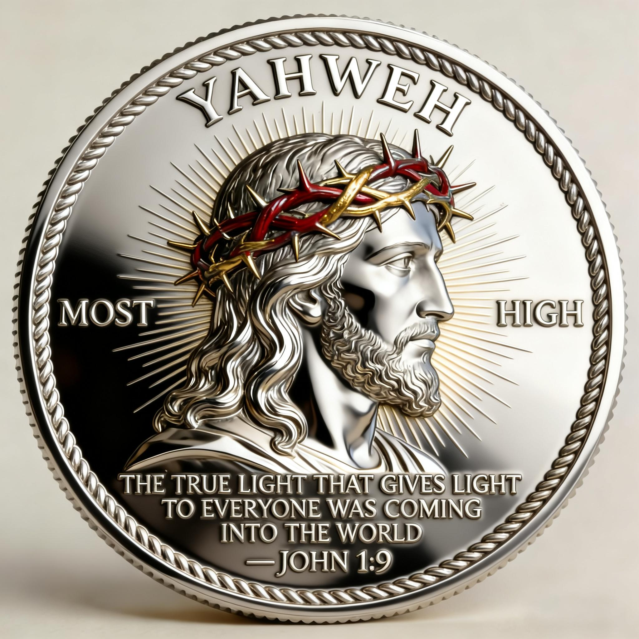 🏆Flash Sale 60% RABATT - 🙏„Jahwe – Das lebende Licht“ Gedenkmünze des Glaubens