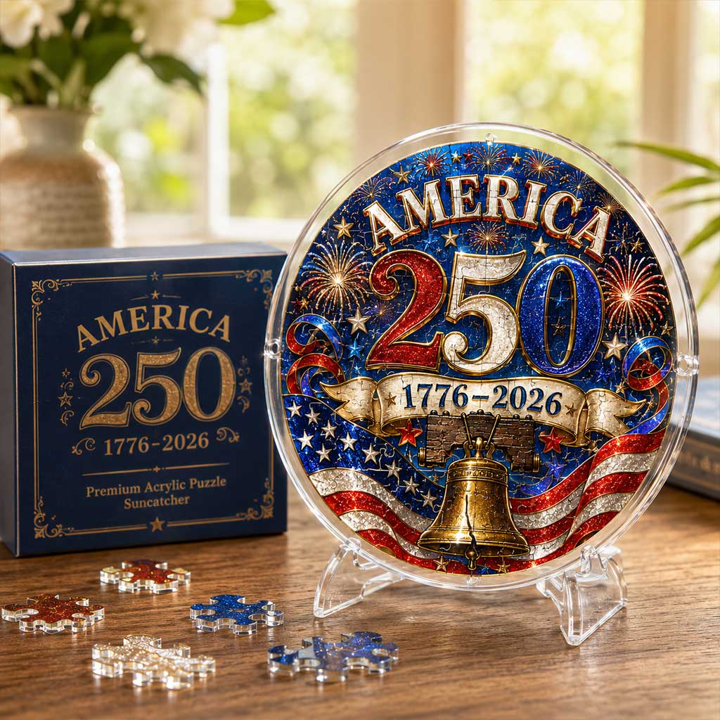 Amerika 250. Jubiläum Acryl-Puzzle-Hängeornament