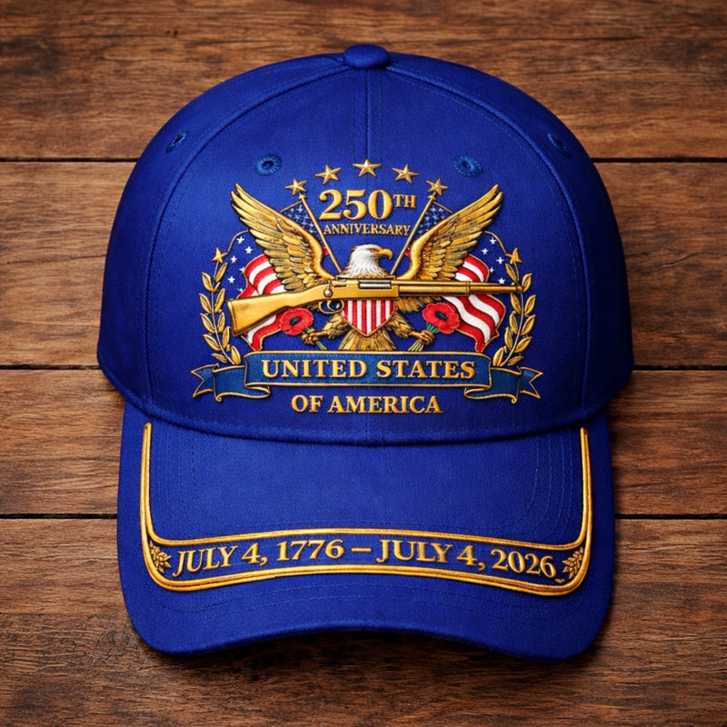 Retro 250th Anniversary American Independence Art Print Baseball Cap