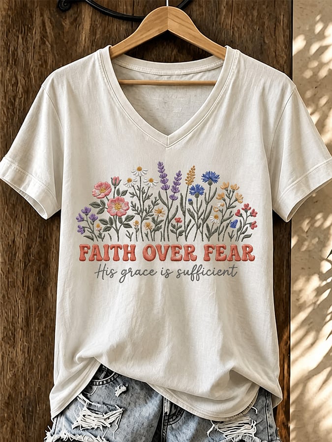 Women's  Faith  Printing  Top