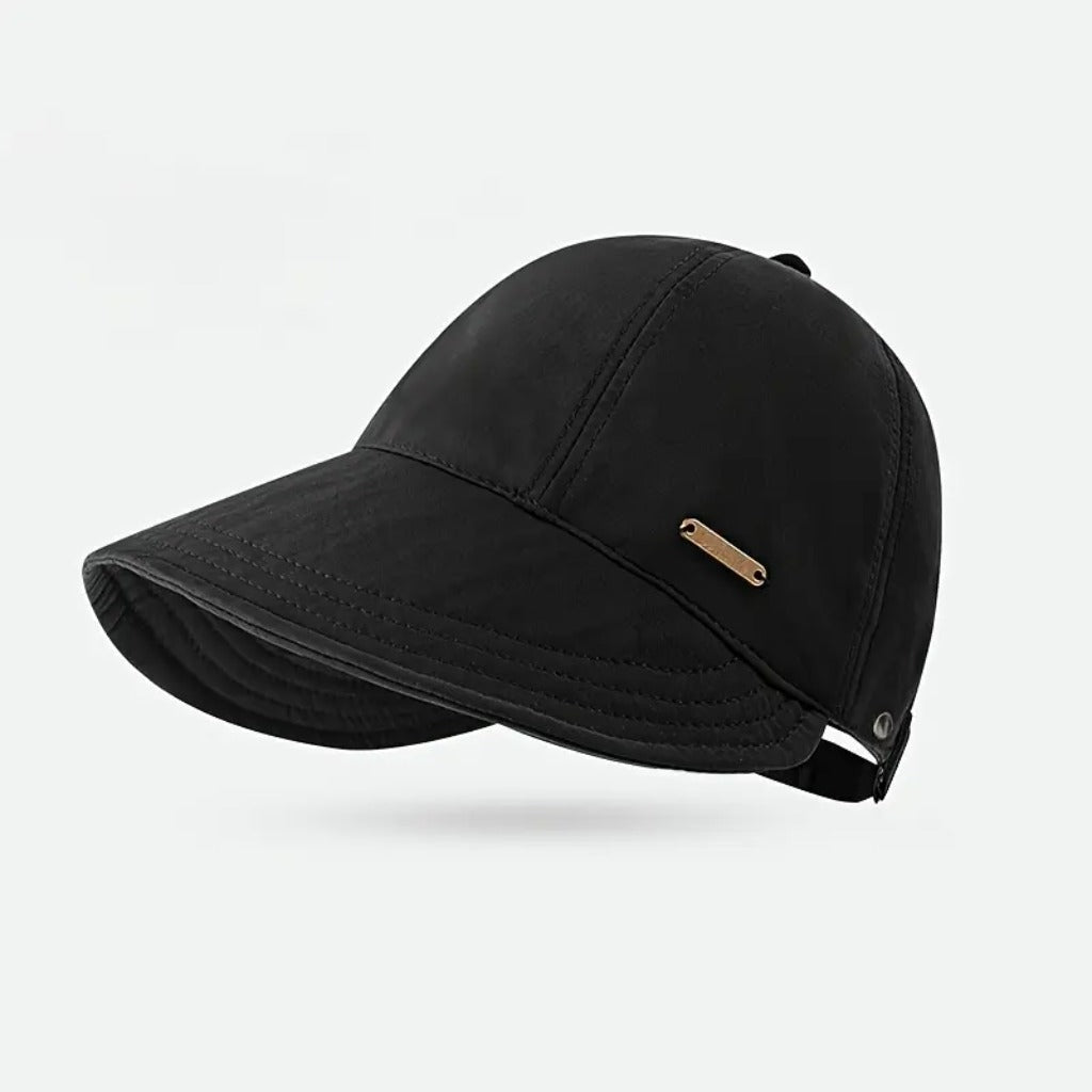 Women's UPF 50+ Wide Brim Sun Visor Hat for Ponytails