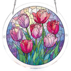 Morning Glow Tulips Light Suncatcher-Acrylic Window Art