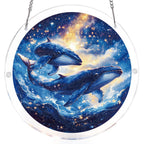 Twin Whales of the Cosmos Light Suncatcher-Acrylic Window Art