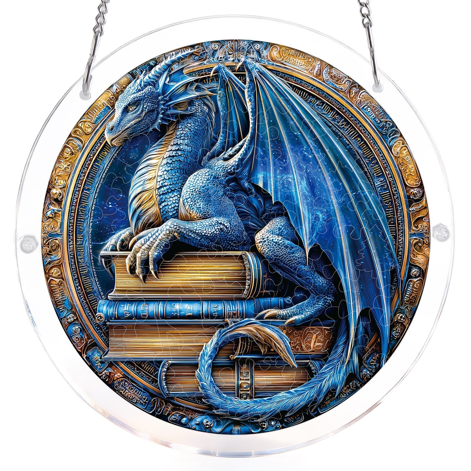 Dragon Realm Library Light Suncatcher-Acrylic Window Art