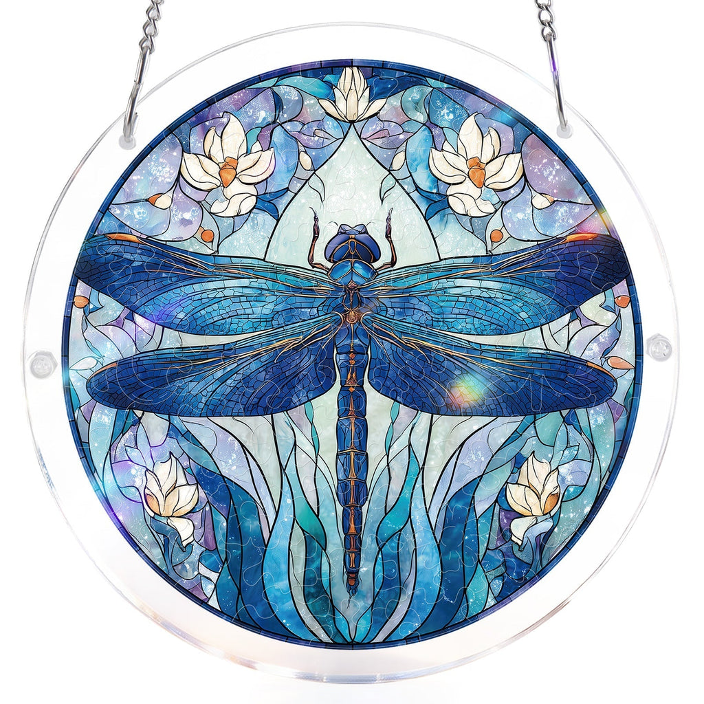 Moonlit Dragonfly Light Suncatcher-Acrylic Window Art