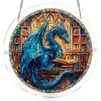 The Blue Dragon Library Light Suncatcher-Acrylic Window Art