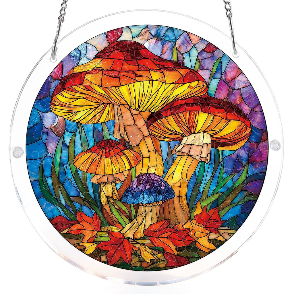Mystic Mushroom Forest Light Suncatcher-Acrylic Window Art