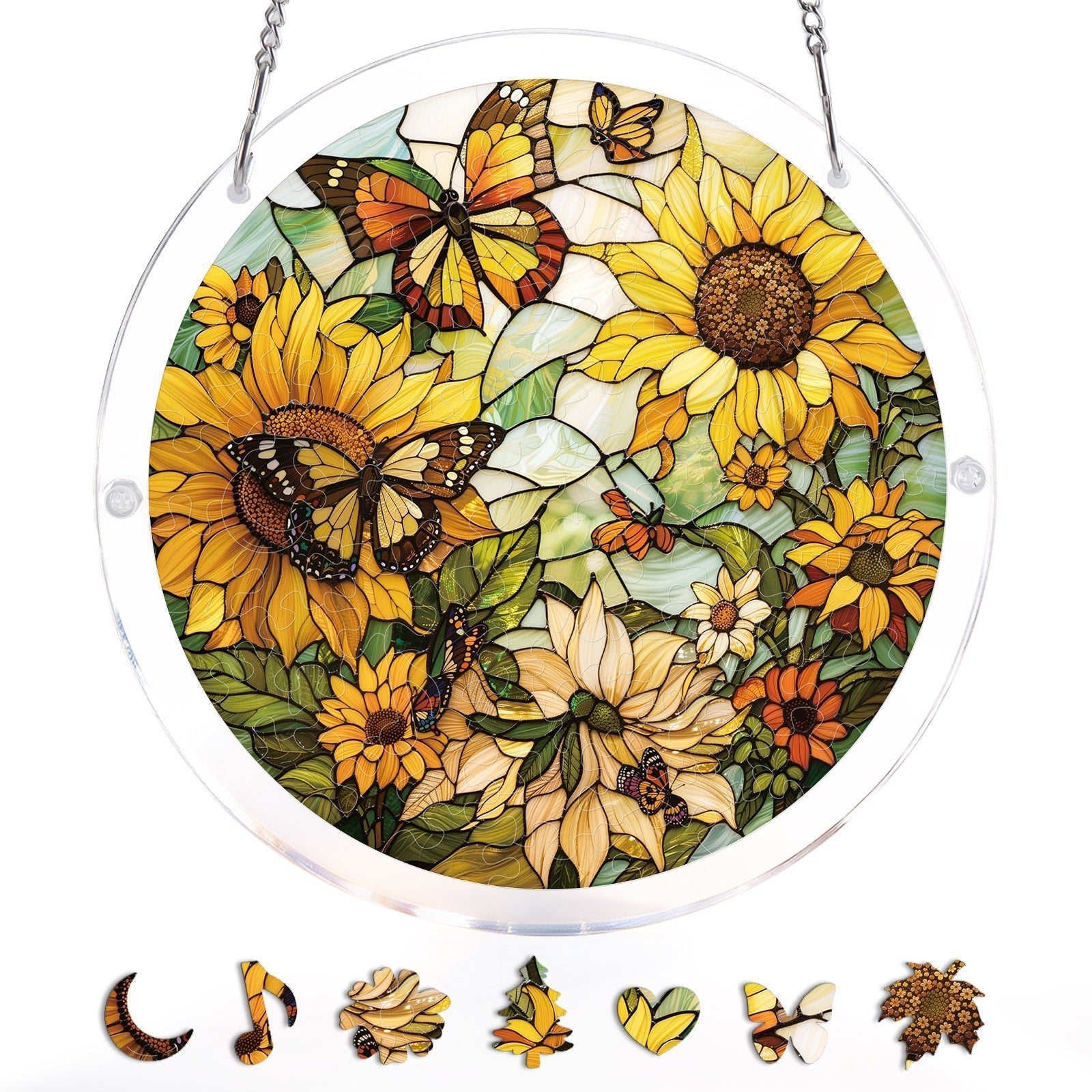 Sonnenblumen-Flüstern Licht-Sonnenfänger – Acryl-Fensterkunst