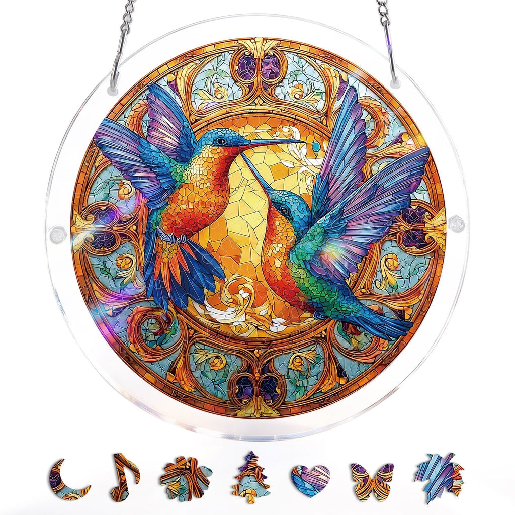 Twin Wings of Radiance Light Suncatcher-Acrylic Window Art