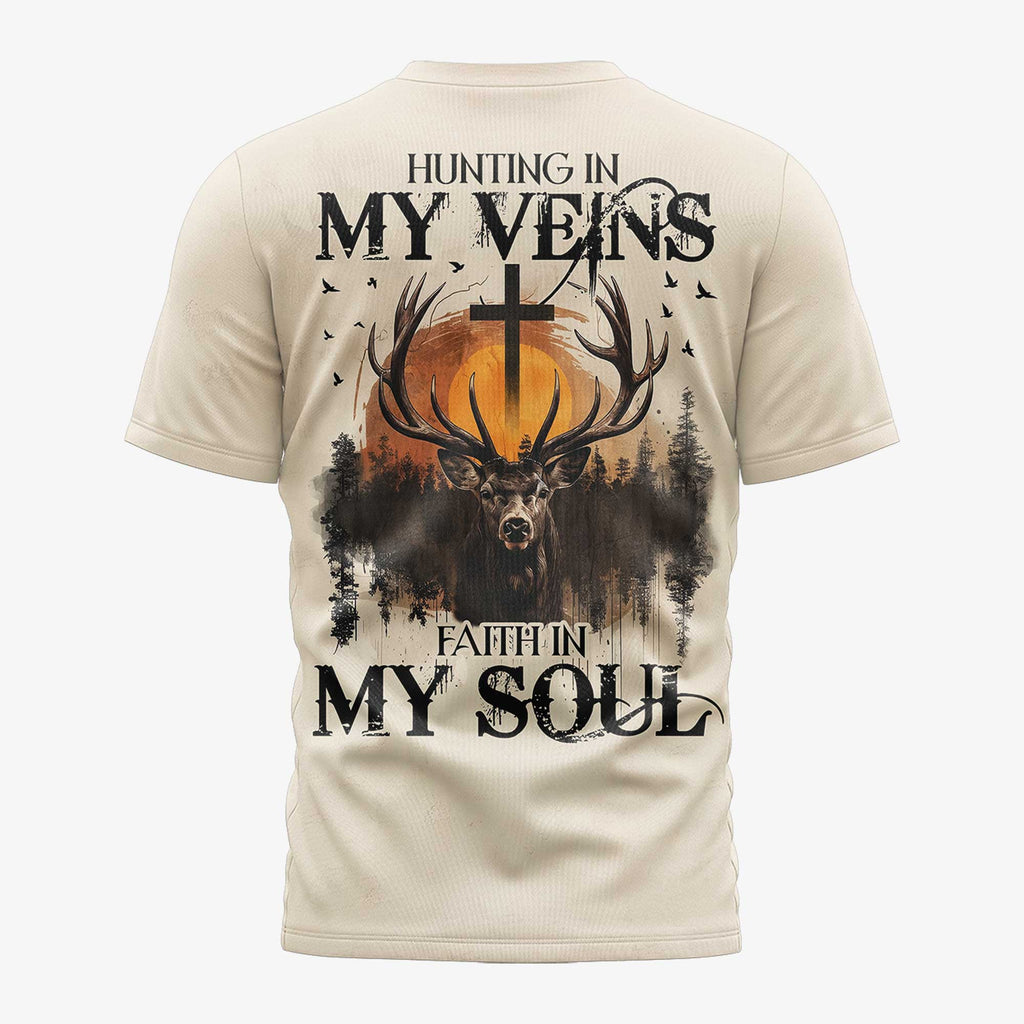 Hunting In My Veins Faith In My Soul All Over Print Custom Name T-Shirt