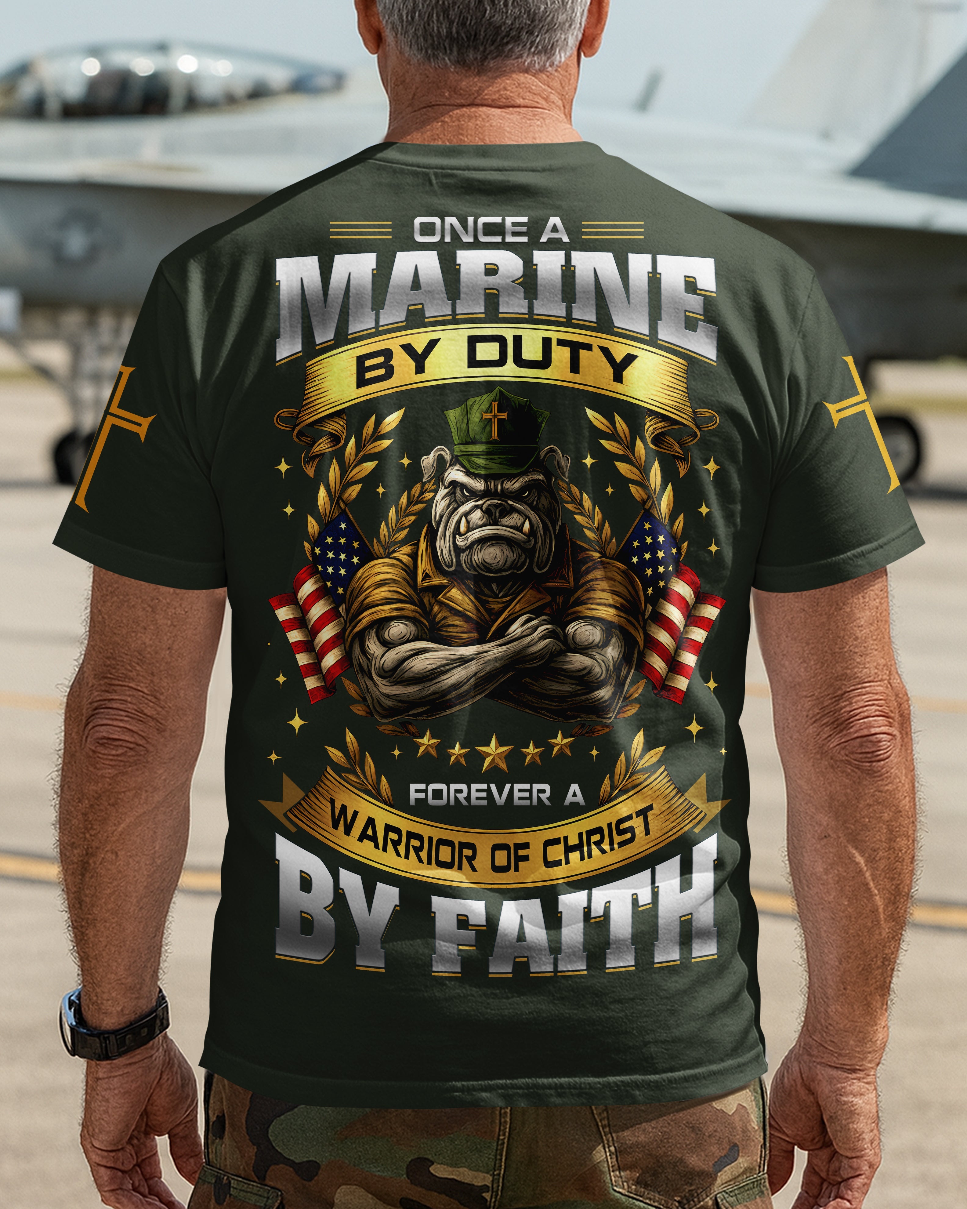 Once A Marine By Duty Forever A Warrior Of Christ By Faith T-Shirt