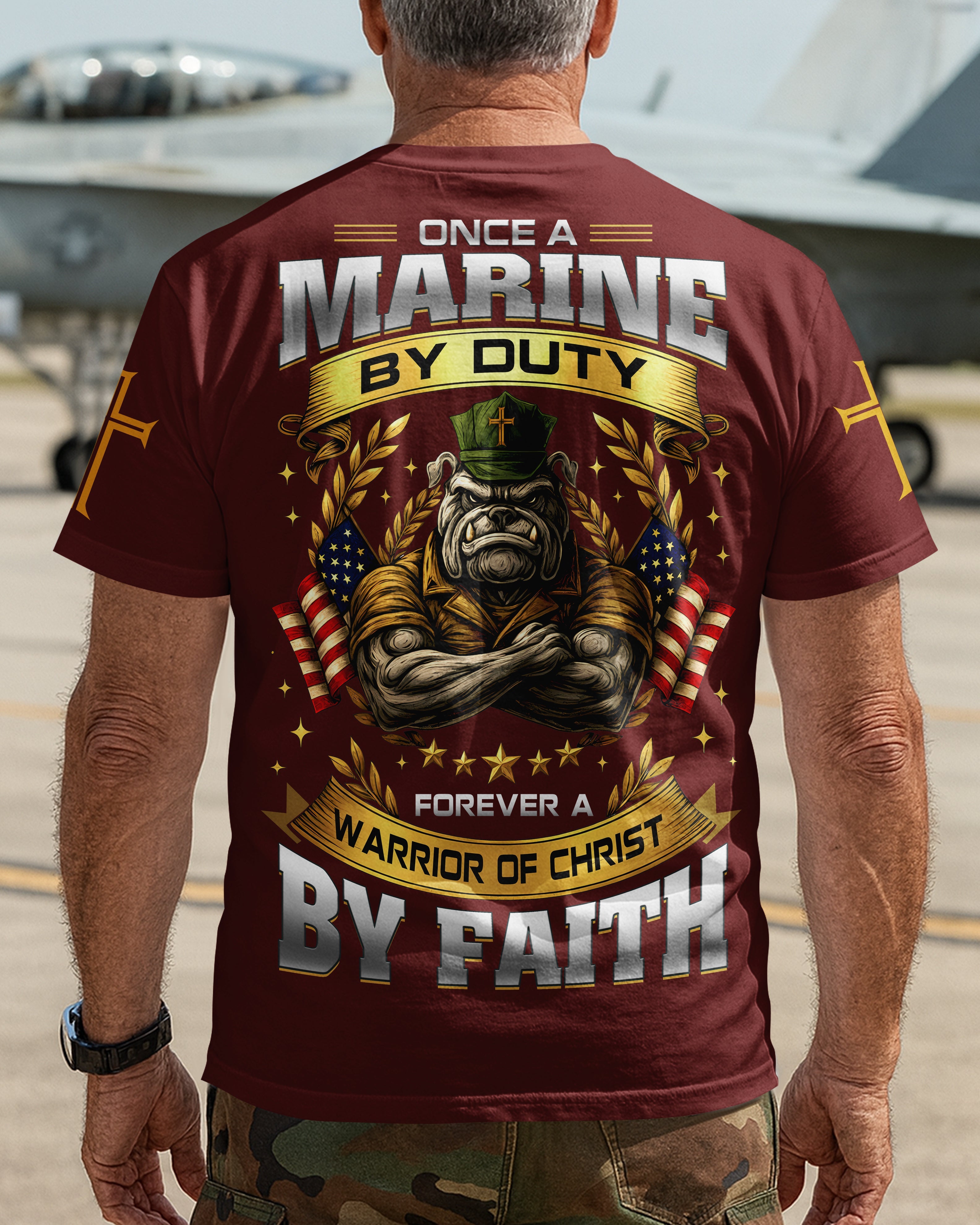 Once A Marine By Duty Forever A Warrior Of Christ By Faith T-Shirt
