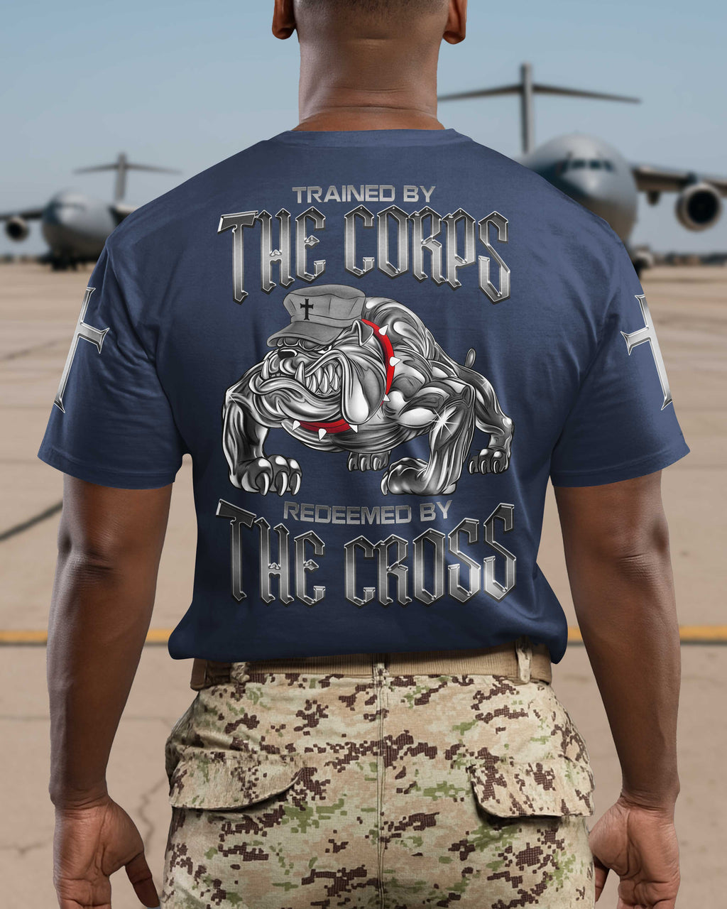 Trained By The Corps Redeemed By The Cross T-Shirt