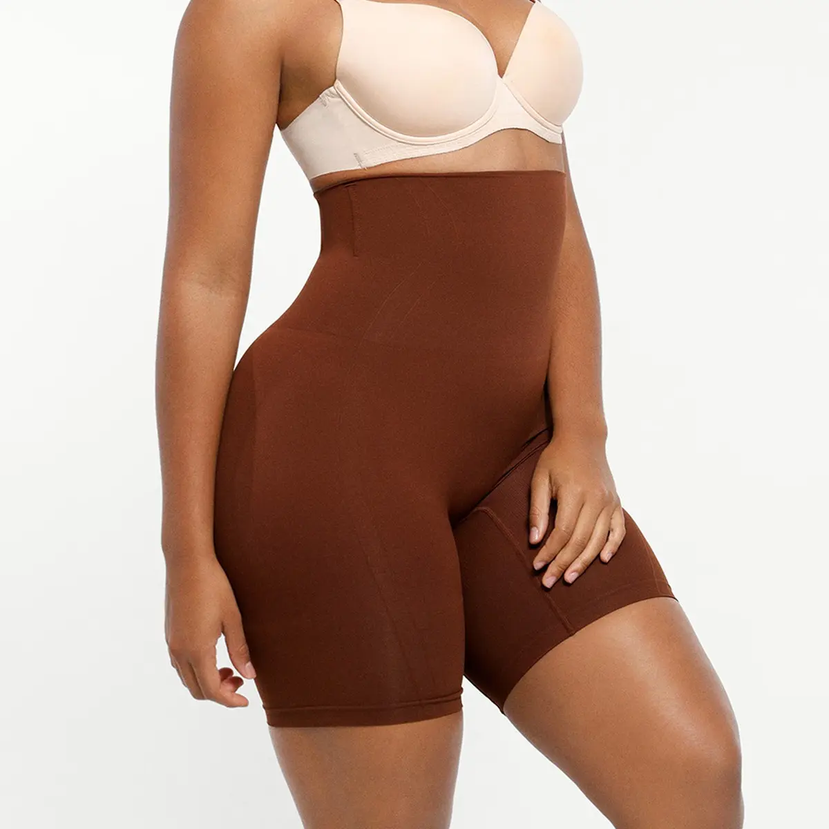 Short galbant sans coutures pour femme | Shorty gainant taille haute contrôle du ventre