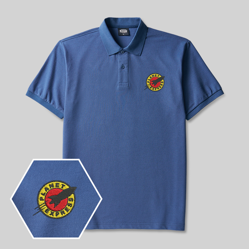 Planet Express Geek Embroidered Polo Shirt