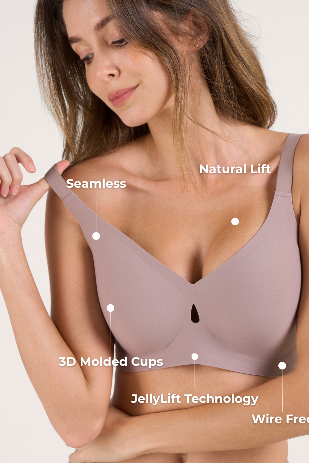 Nahtloser Alltags-Jelly-BH mit Detail