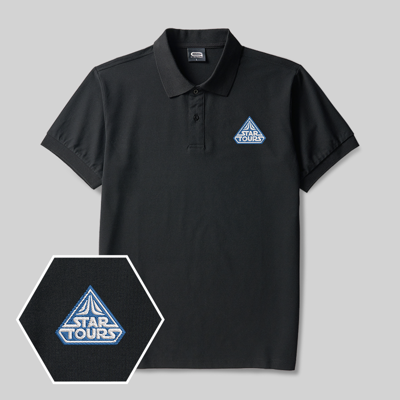 Star Tours Geek besticktes Poloshirt