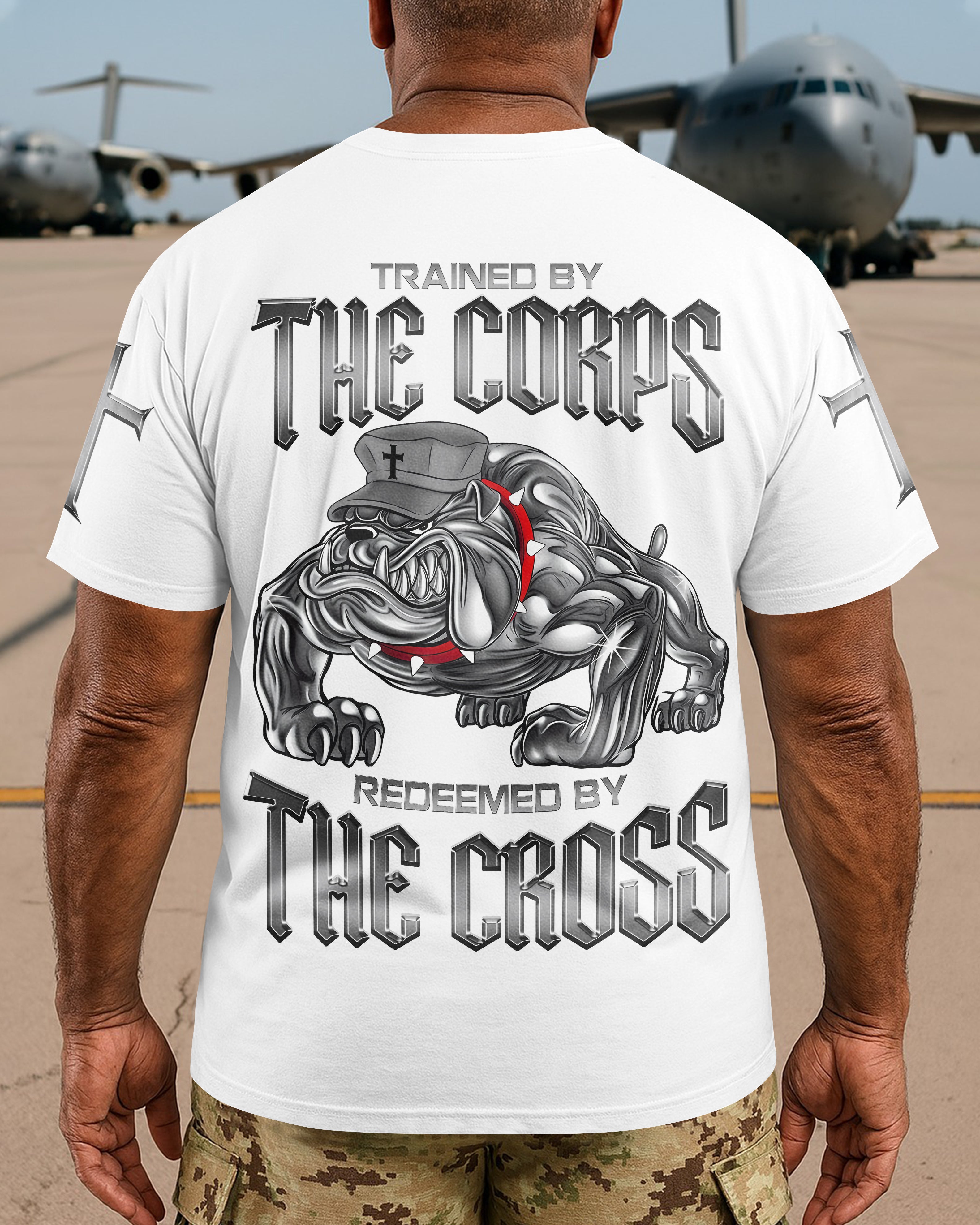 Trained By The Corps Redeemed By The Cross T-Shirt