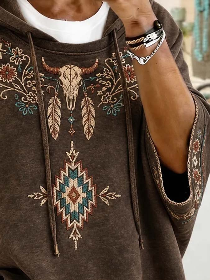 Damen-Freizeit-Top mit Retro-Print