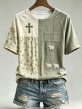 Women's Jesus Thinks I'm A Delight Print Round Neck T-shirt