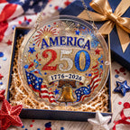 Amerika 250 Acryl-Puzzle-Sonnenfänger-Ornament – 1776–2026 Patriotische Hängende Fensterdekoration mit Feuerwerk