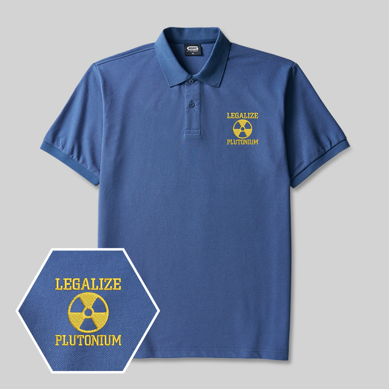 Plutonium Legalisieren Nerd Besticktes Polohemd