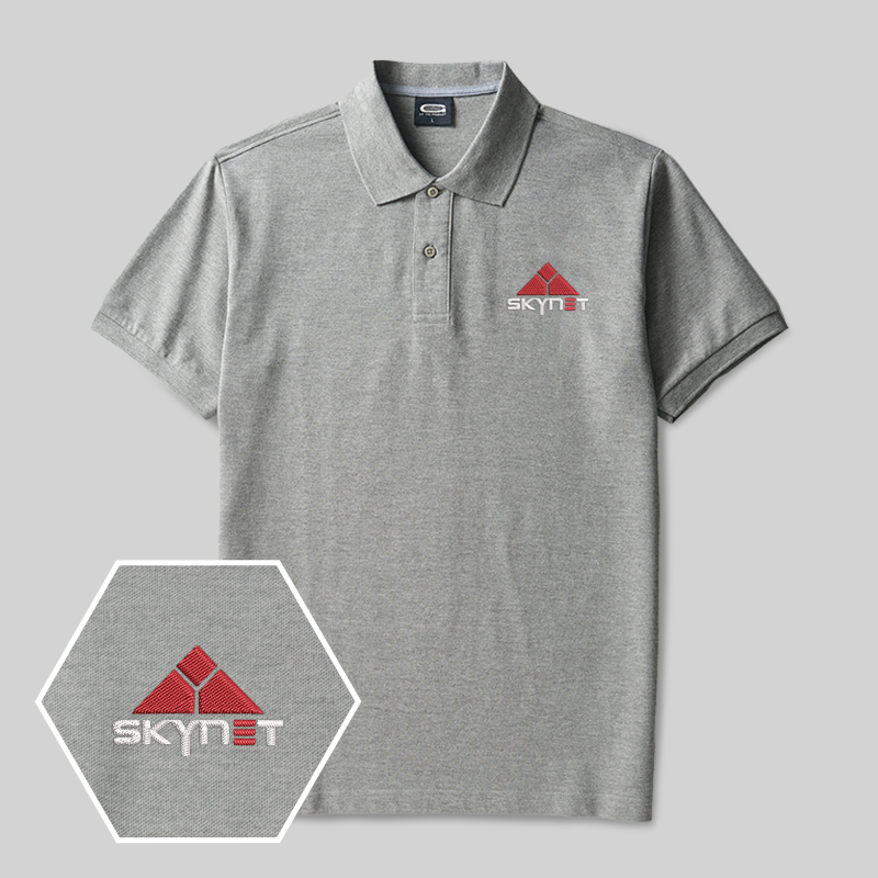 Skynet Core Geek Embroidered Polo Shirt