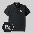 Schau dir das Cat Geek bestickte Poloshirt an