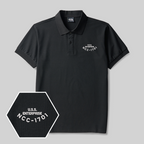 Scifi Spacecraft Geek Embroidered Polo Shirt