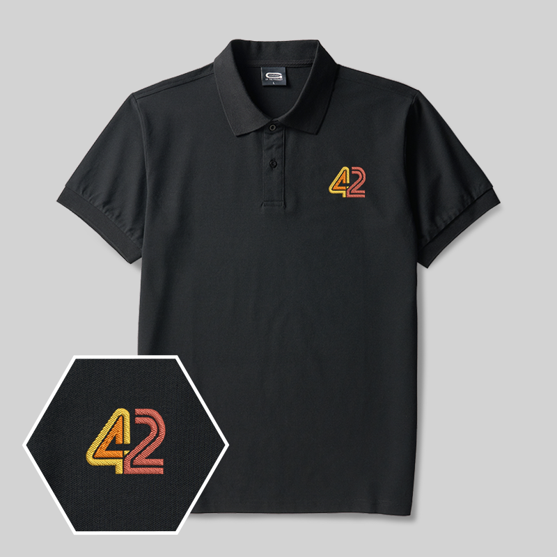 42 Geek Embroidered Polo Shirt