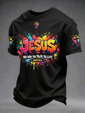 Men's Christian Jesus Cross Short Sleeve T-shirt