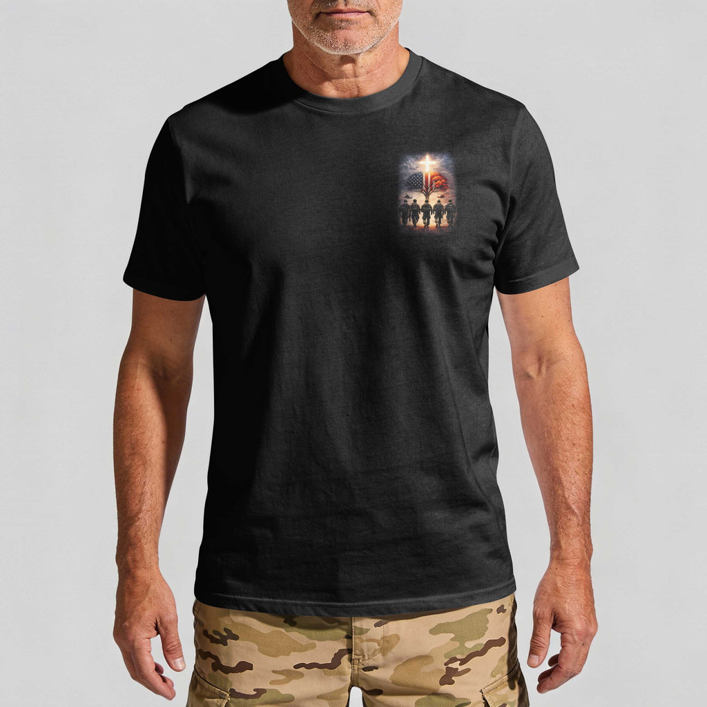 I Didn't Find God In Comfort I Found Him In Uniform When Prayer Was Stronger Than Fear T-Shirt