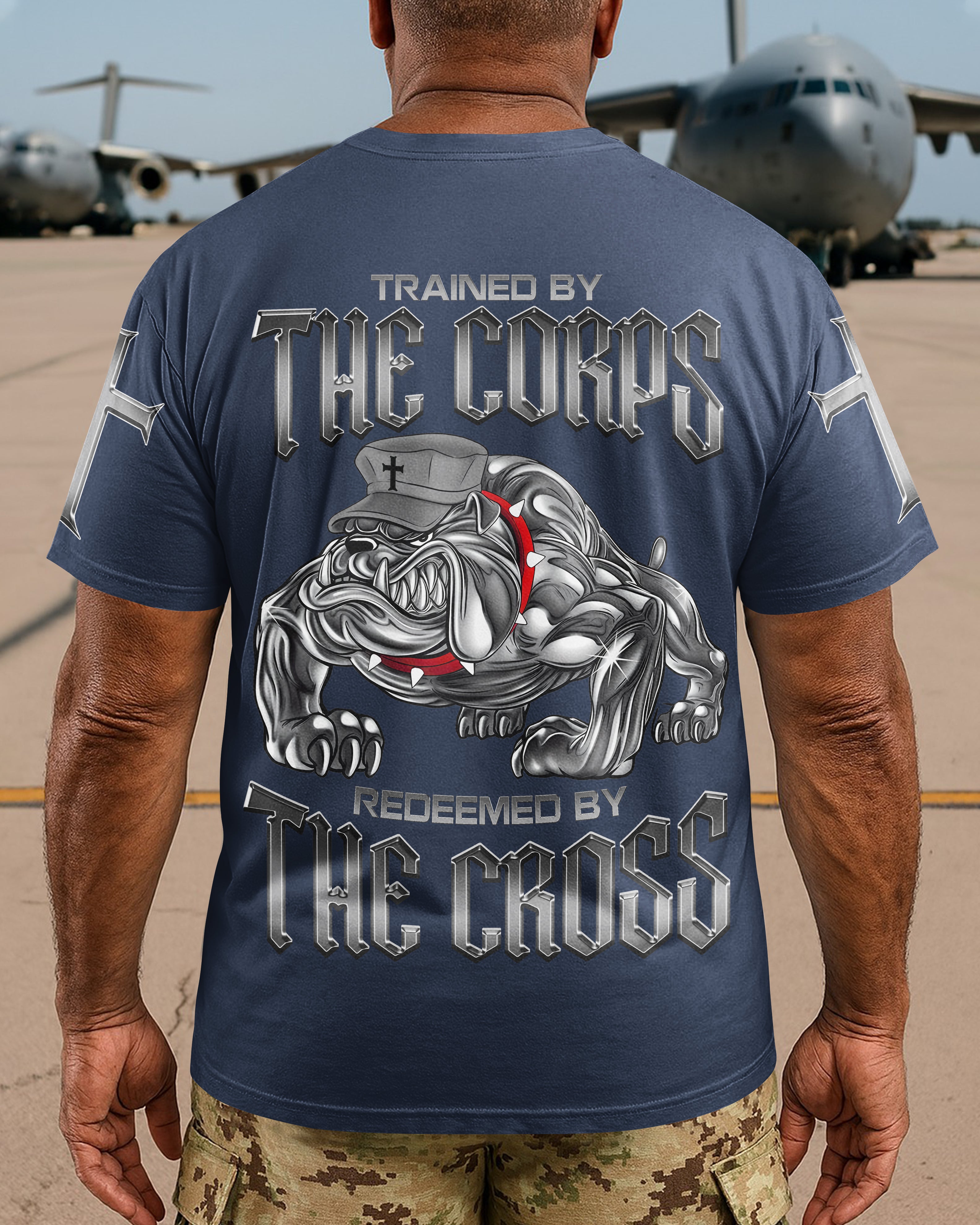 Trained By The Corps Redeemed By The Cross T-Shirt