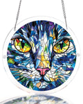Mosaic Cat Light Suncatcher-Acrylic Window Art