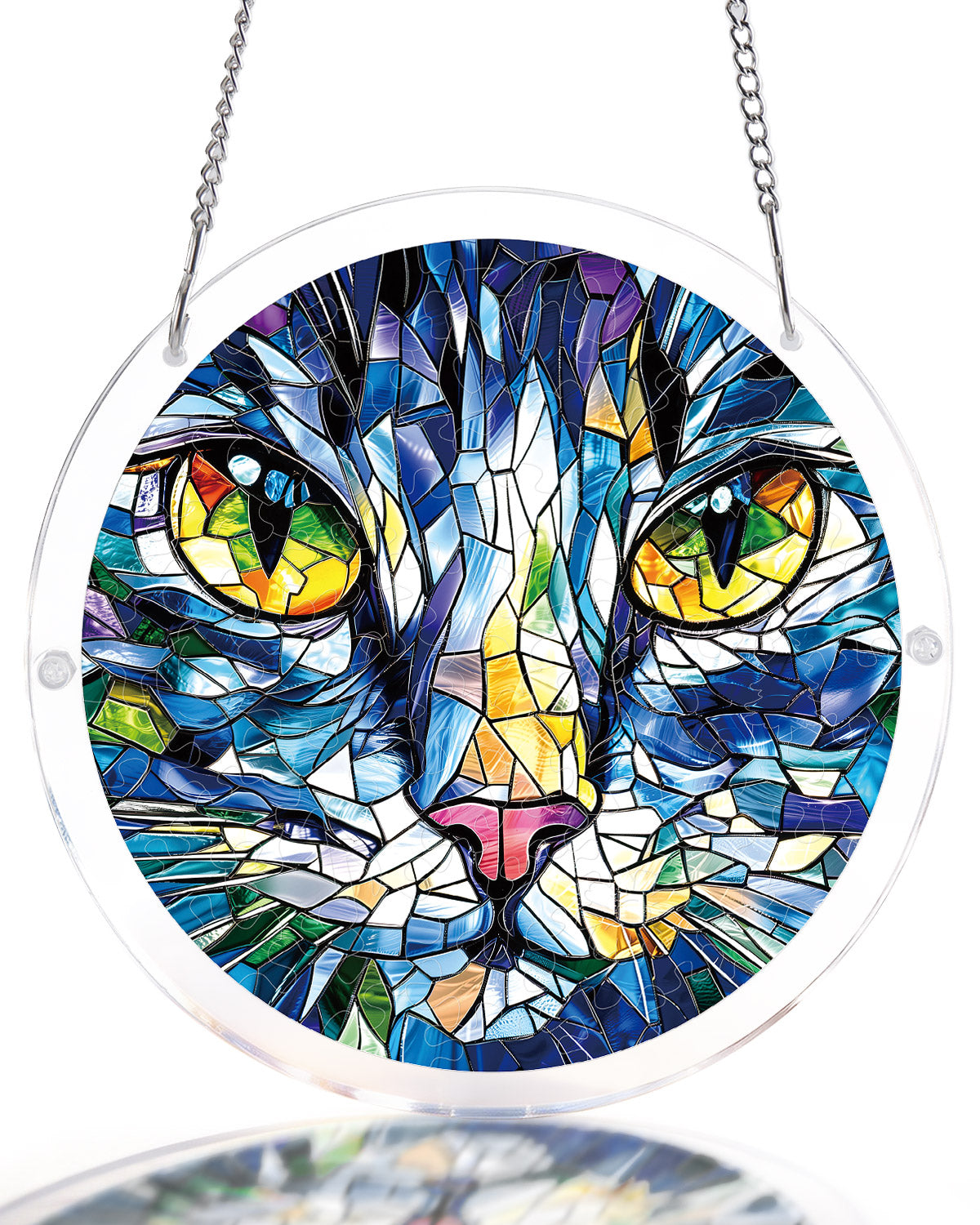 Mosaik Katze Lichtfänger-Acryl Fensterkunst