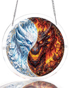 Twin Dragon Realm Light Suncatcher-Acrylic Window Art