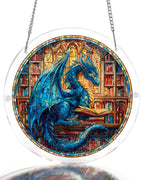 The Blue Dragon Library Light Suncatcher-Acrylic Window Art