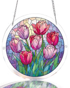 Morning Glow Tulips Light Suncatcher-Acrylic Window Art