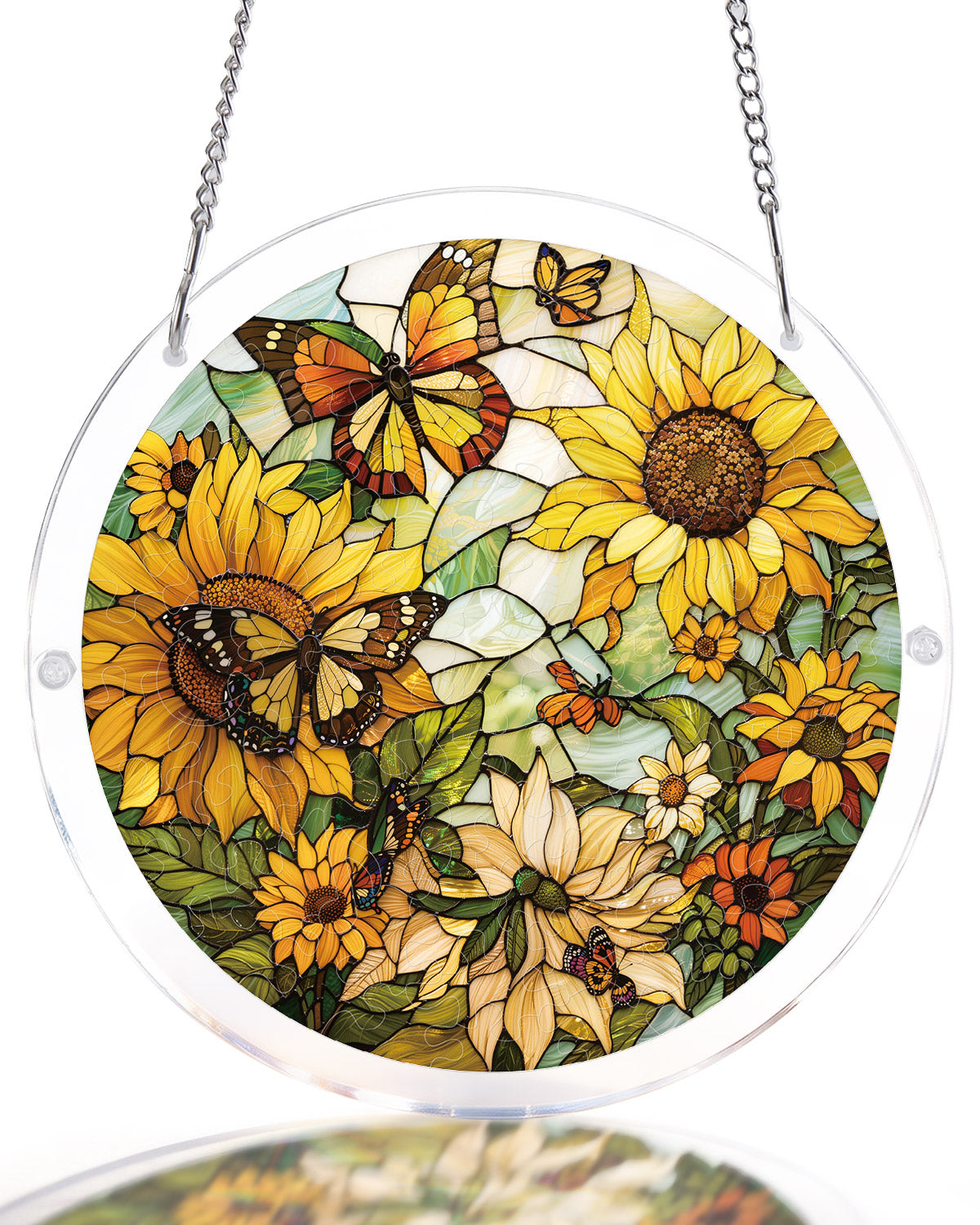 Sonnenblumen-Flüstern Licht-Sonnenfänger – Acryl-Fensterkunst